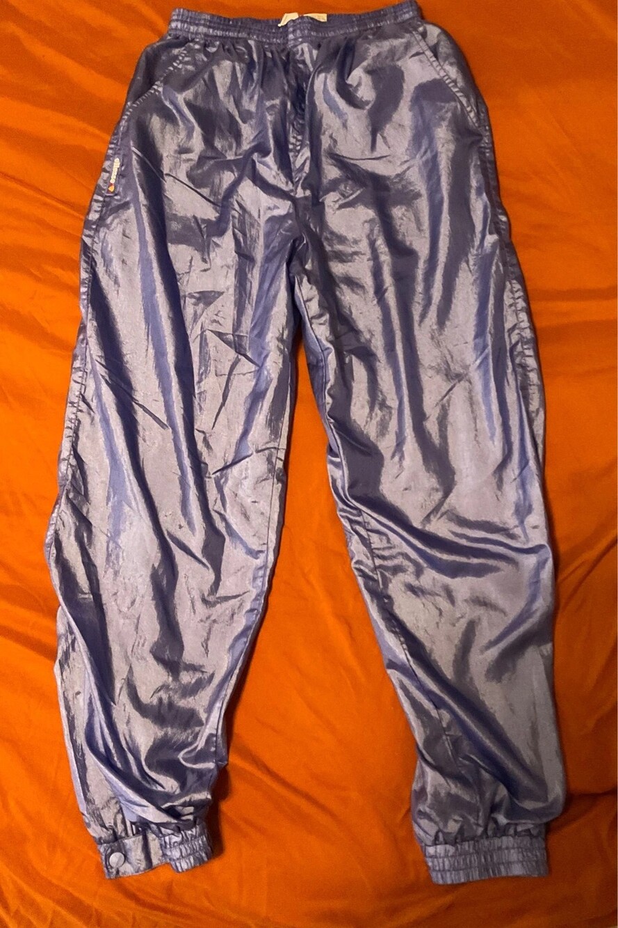 Vintage Ellesse Blue Shiny Track Pants Size 2